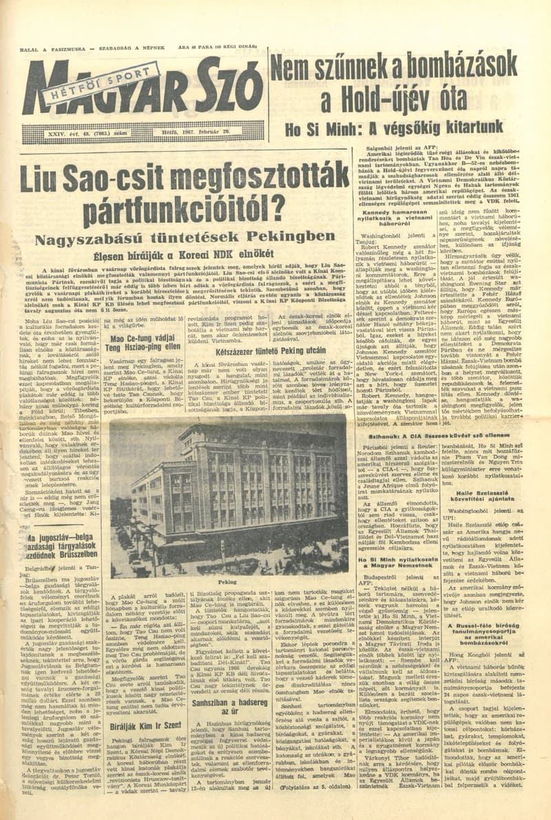 Magyar Szó, 24. évf. 1967. február 20. 48. sz. 1–14. oldal