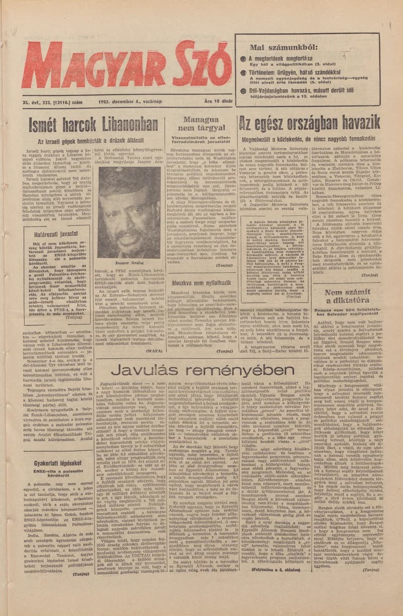 Magyar Szó, 40. évf. 1983. december 4. 332. sz.