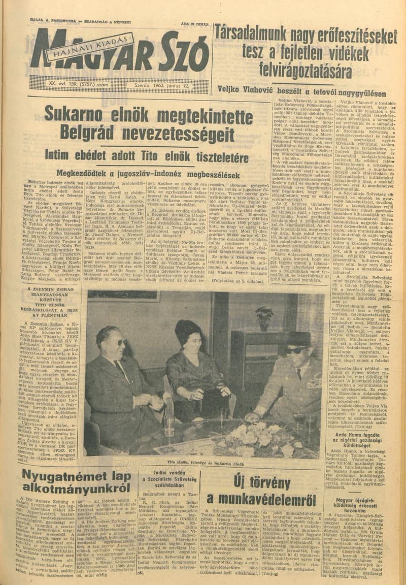 Magyar Szó, 20. évf. 1963. június 12. 159. sz. 1–14. oldal