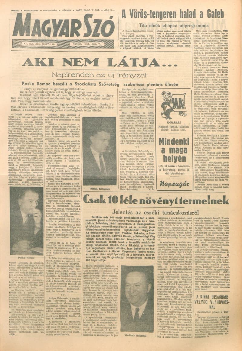 Magyar Szó, 12. évf. 1955. december 9. 335. sz. 1–10. oldal