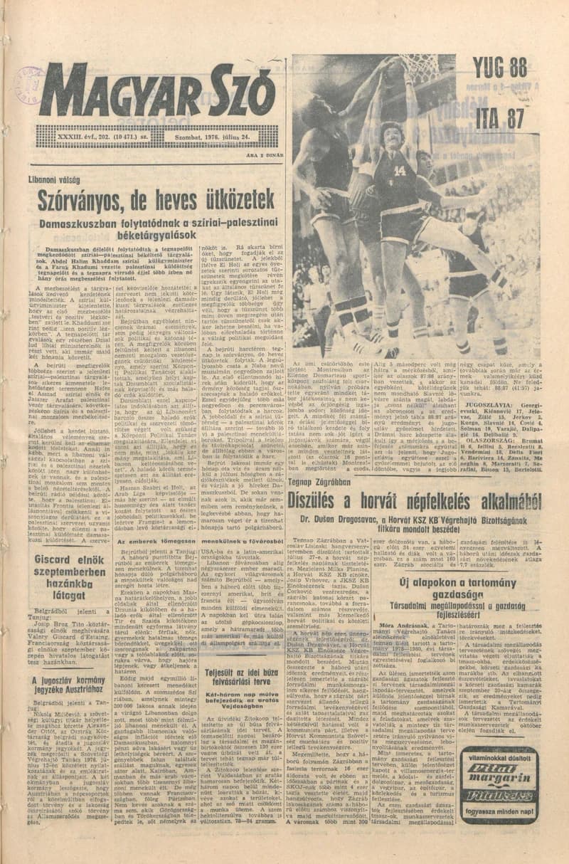 Magyar Szó, 33. évf. 1976. július 24. 202. sz. 1–16. oldal