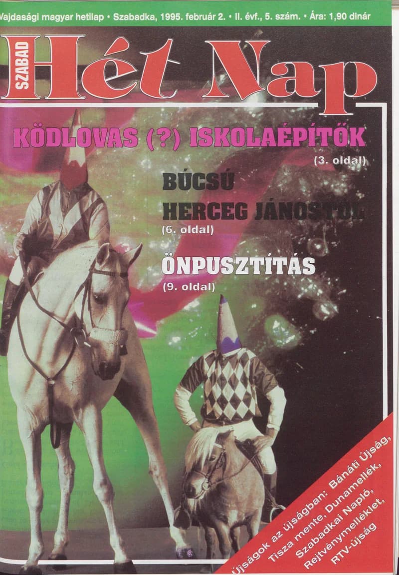 Szabad Hét Nap, 2. évf. 1995. február 2. 5. sz.