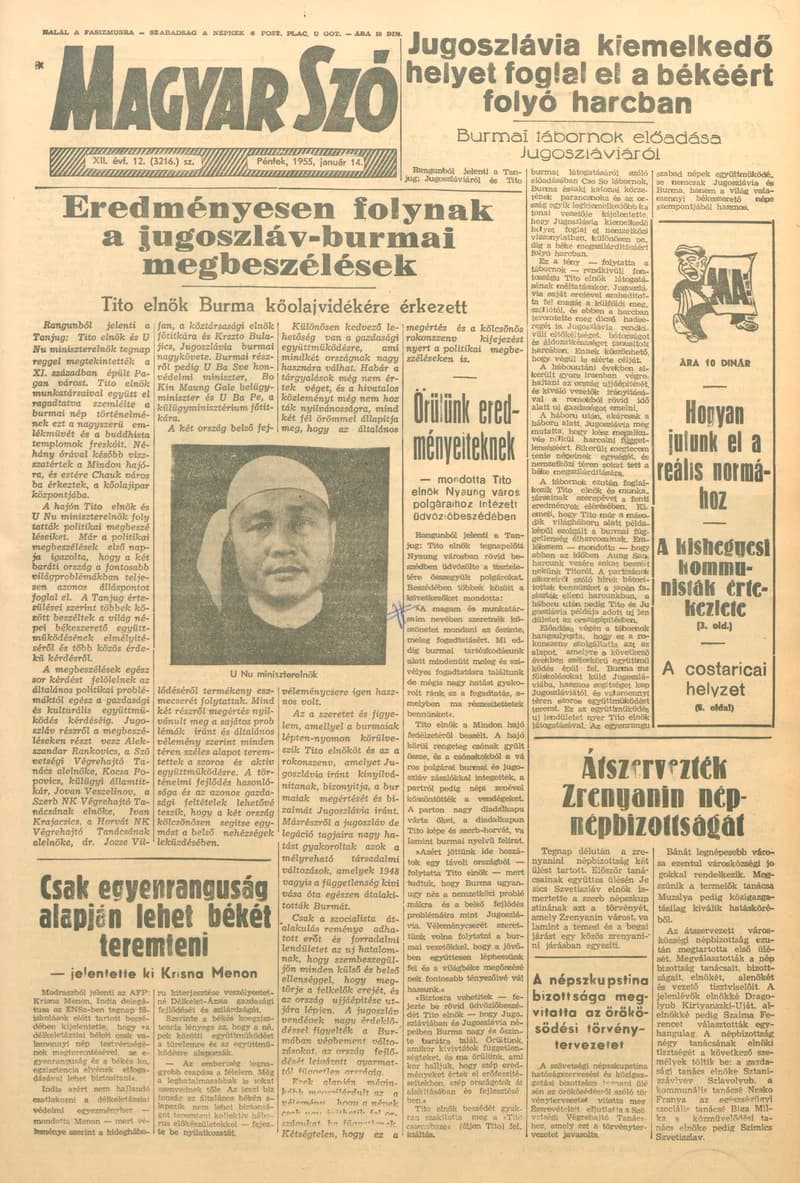 Magyar Szó, 12. évf. 1955. január 14. 12. sz. 1–10. oldal