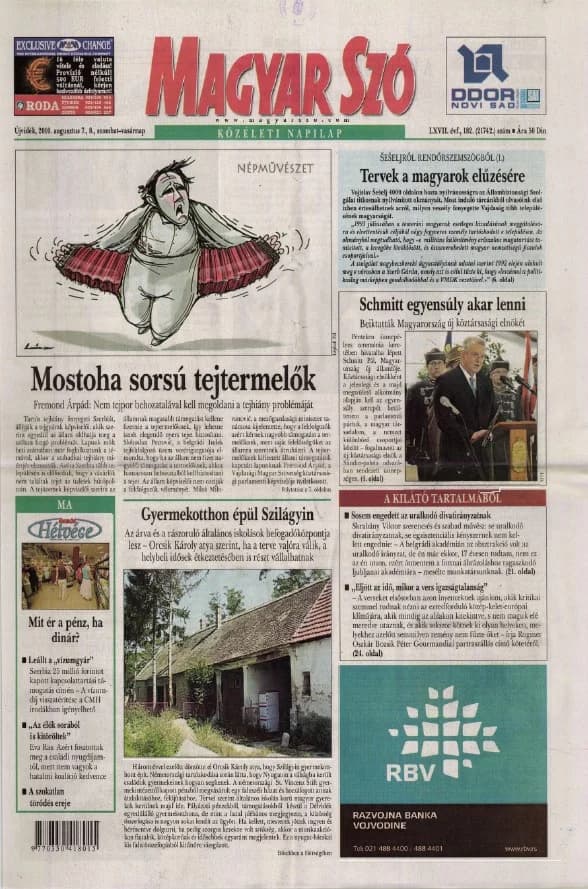 Magyar Szó, 67. évf. 2010. augusztus 7. – 8. 182. sz. 1–44. oldal