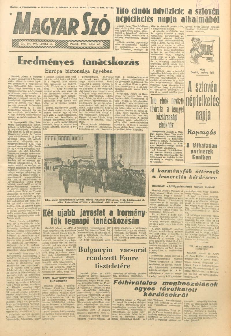 Magyar Szó, 12. évf. 1955. július 22. 197. sz. 1–8. oldal
