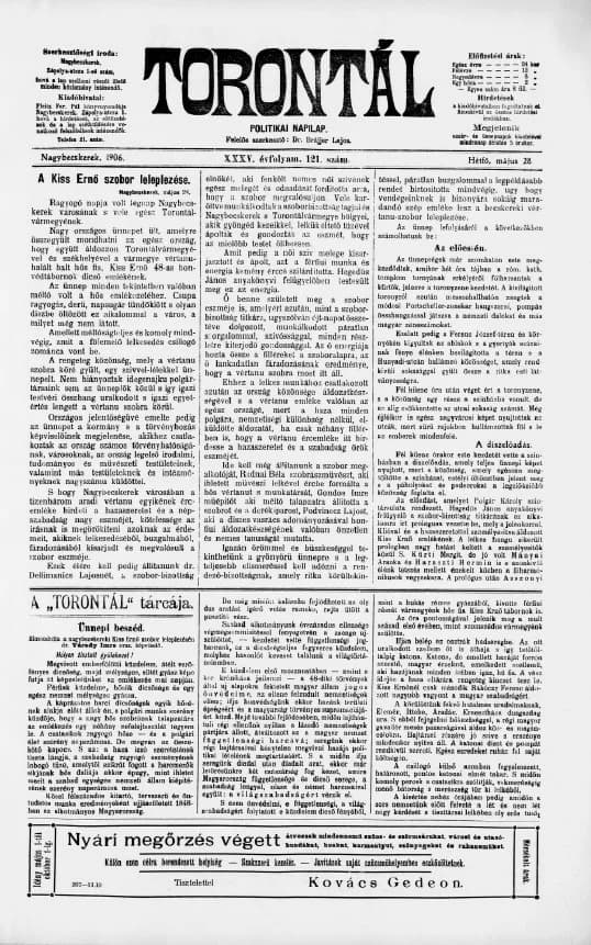 Torontál, 35. évf. 1906. május 28. 121. sz.