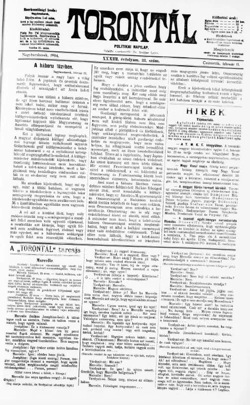 Torontál, 33. évf. 1904. február 11. 33. sz.