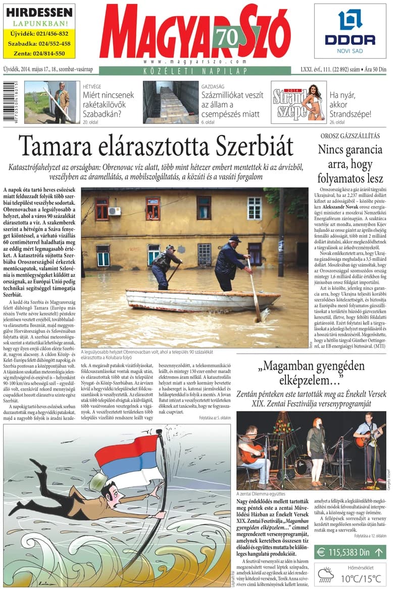 Magyar Szó, 71. évf. 2014. május 17. – 18. 111. sz. 1–32. oldal