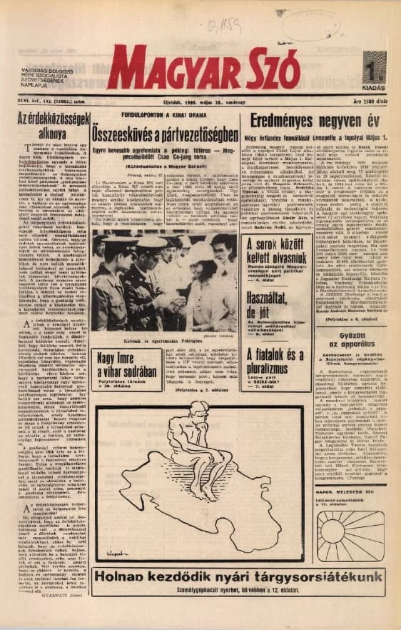 Magyar Szó, 46. évf. 1989. május 28. 143. sz. 1–32. oldal
