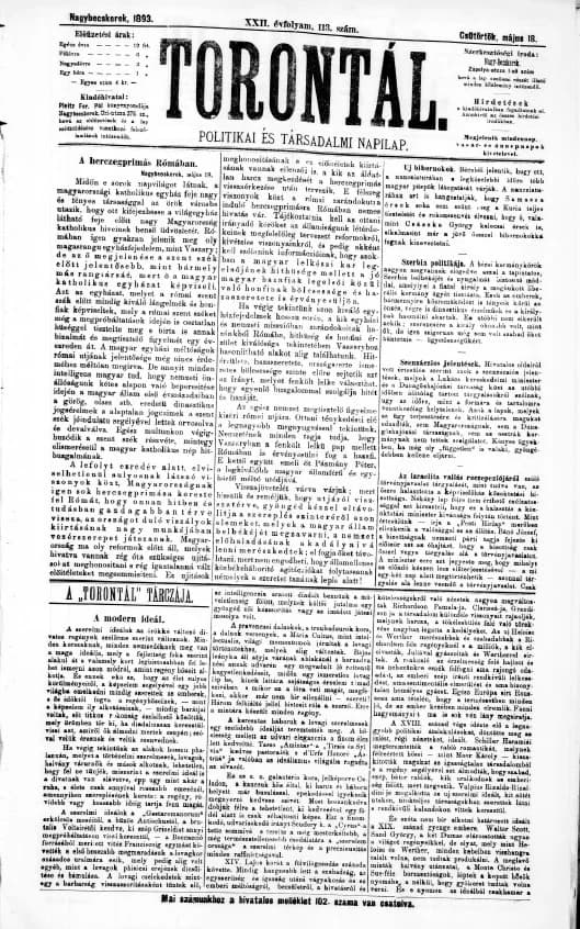 Torontál, 22. évf. 1893. május 18. 113. sz.