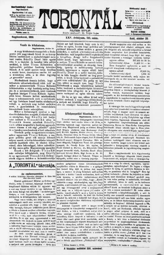 Torontál, 25. évf. 1896. október 20. 241. sz.