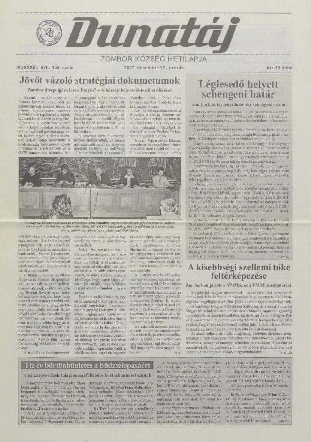 Dunatáj, 9. évf. 2007. december 12. 453. sz.