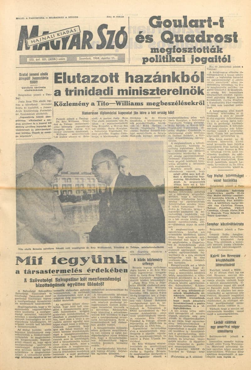 Magyar Szó, 21. évf. 1964. április 11. 101. sz. 1–12. oldal