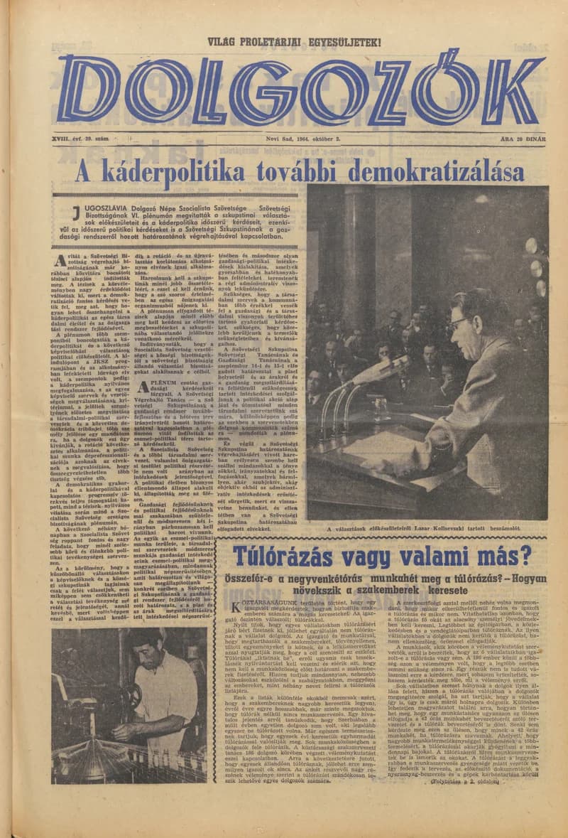 Dolgozók, 18. évf. 1964. október 2. 39. sz.