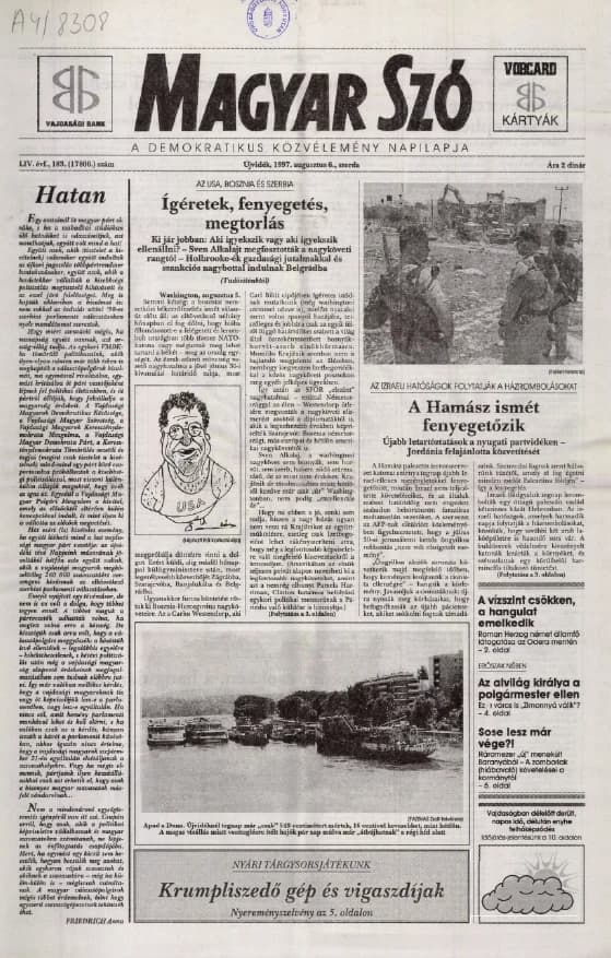 Magyar Szó, 54. évf. 1997. augusztus 6. 183. sz. 1–16. oldal
