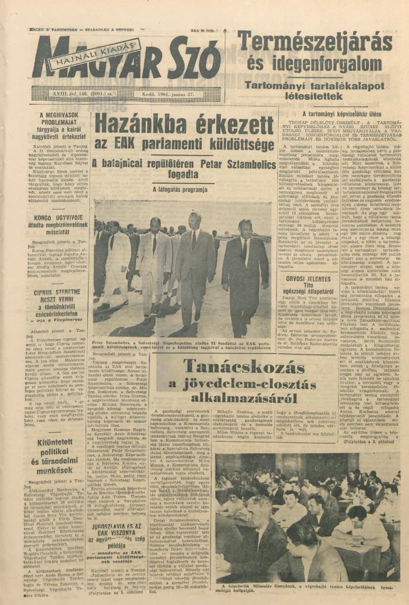 Magyar Szó, 18. évf. 1961. június 27. 148. sz. 1–12. oldal