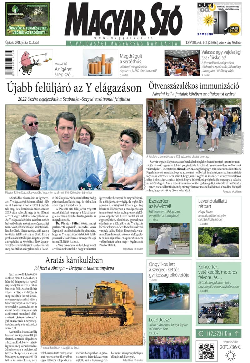 Magyar Szó, 78. évf. 2021. június 22. 142. sz. 1–20. oldal