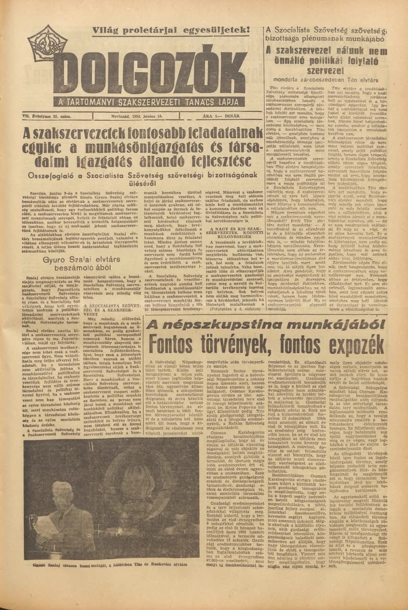 Dolgozók, 8. évf. 1954. június 16. 25. sz.