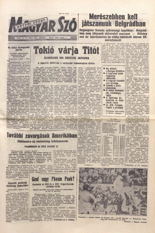 Magyar Szó, 25. évf. 1968. április 8. 97. sz. 1–16. oldal