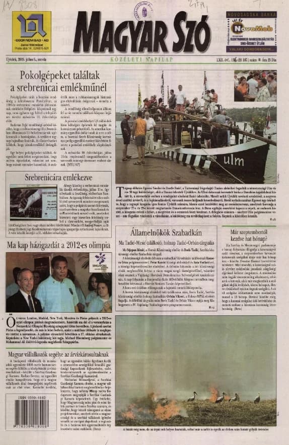 Magyar Szó, 62. évf. 2005. július 6. 156. sz. 1–20. oldal