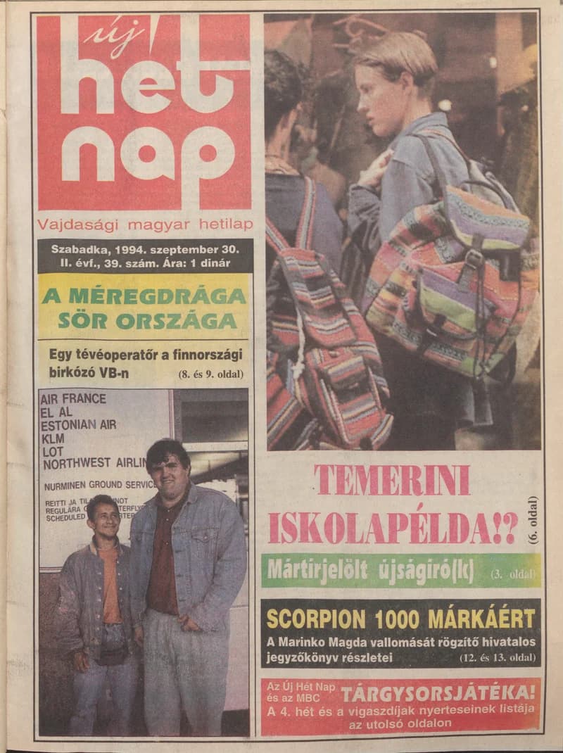 Új Hét Nap, 2. évf. 1994. szeptember 30. 39. sz.