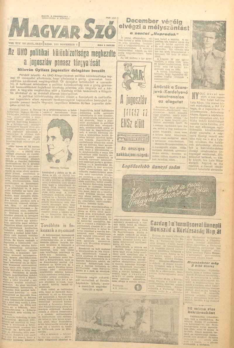 Magyar Szó, 8. évf. 1951. november 27. 282. sz. 1–4. oldal