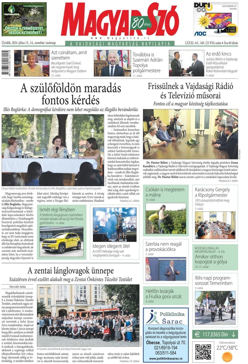 Magyar Szó, 81. évf. 2024. július 13. – 14. 160. sz. 1–32. oldal