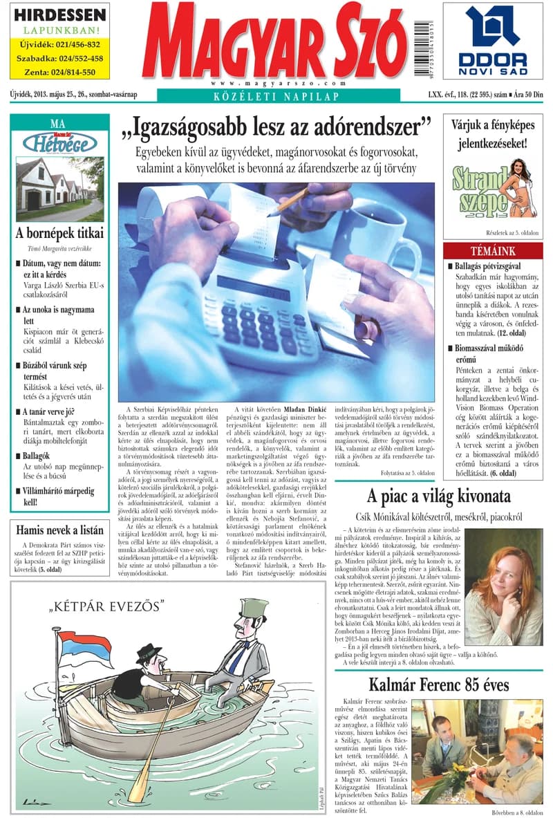 Magyar Szó, 70. évf. 2013. május 25. – 26. 118. sz. 1–48. oldal