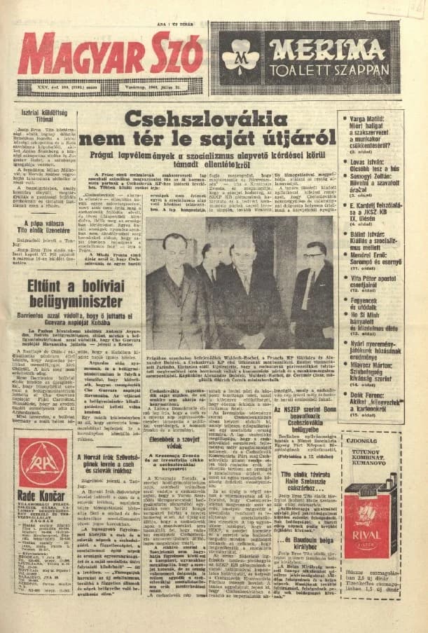 Magyar Szó, 25. évf. 1968. július 21. 199. sz. 1–32. oldal