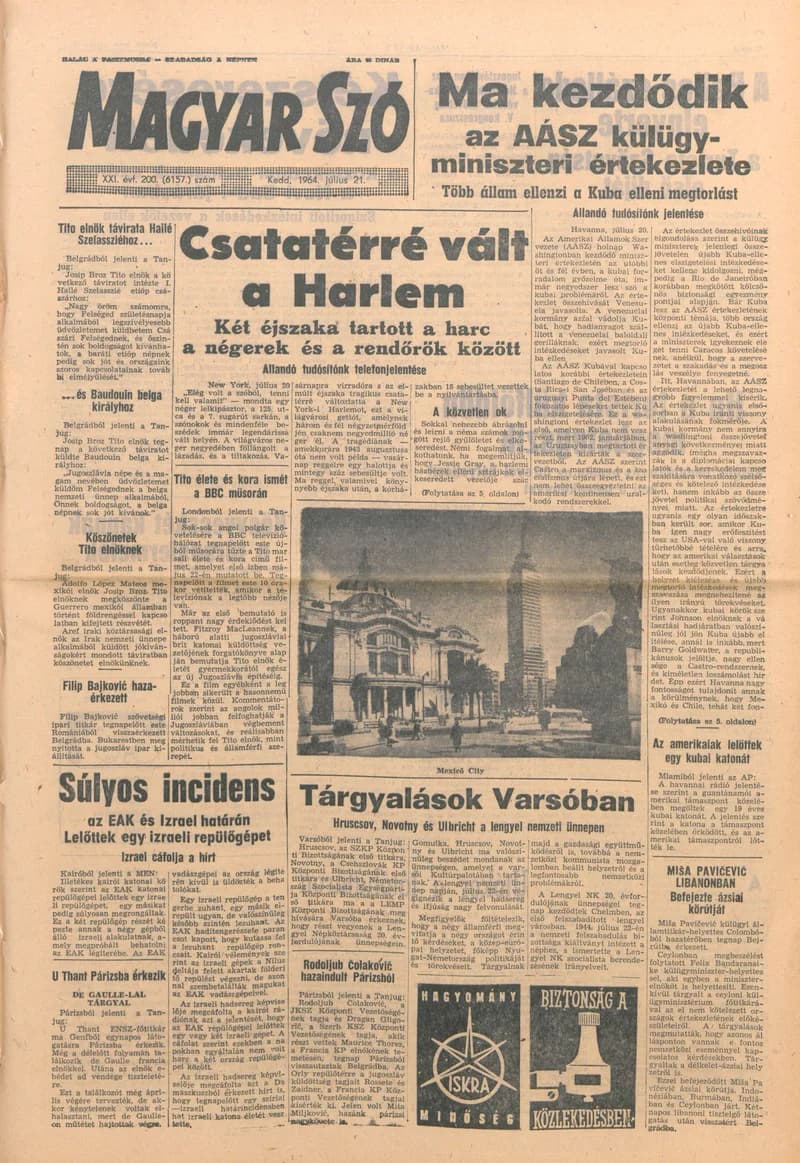 Magyar Szó, 21. évf. 1964. július 21. 200. sz. 1–12. oldal