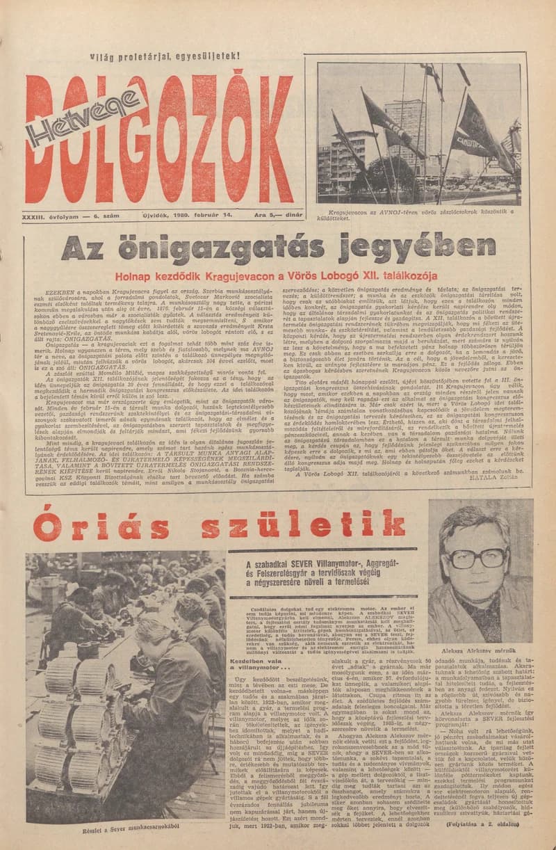 Dolgozók, 34. évf. 1980. február 14. 6. sz.