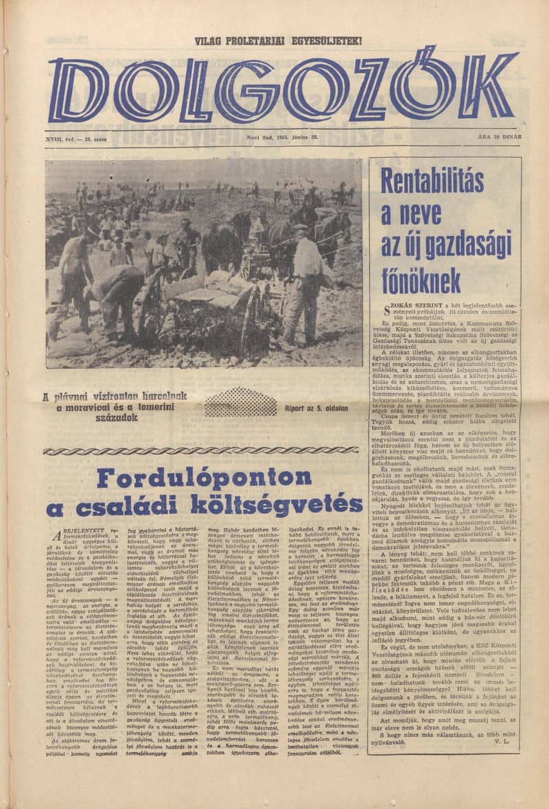 Dolgozók, 19. évf. 1965. június 25. 25. sz.