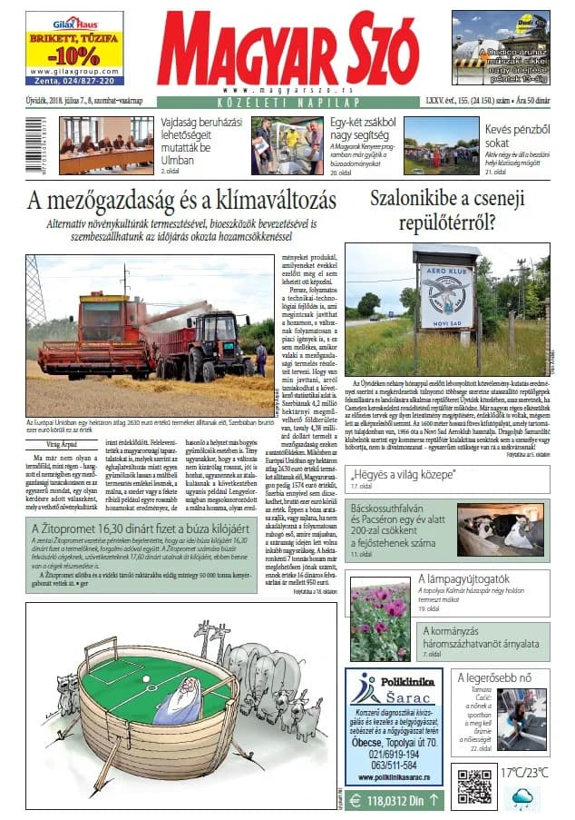 Magyar Szó, 75. évf. 2018. július 7. – 8. 155. sz. 1–42. oldal