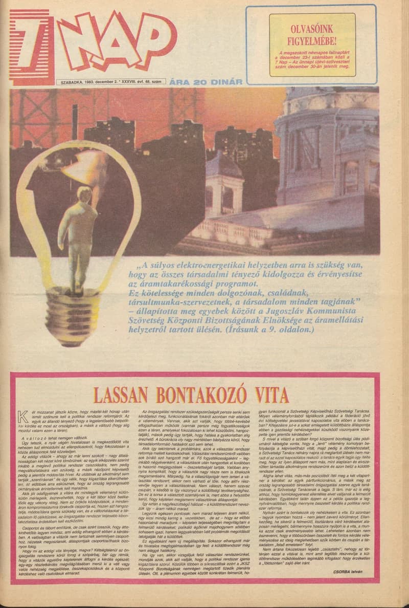 7 Nap, 38. évf. 1983. december 2. 48. sz. 1–12. oldal