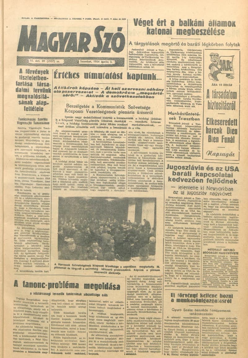 Magyar Szó, 11. évf. 1954. április 3. 89. sz. 1–10. oldal