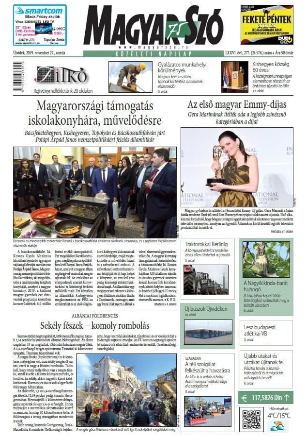 Magyar Szó, 76. évf. 2019. november 27. 277. sz. 1–16. oldal