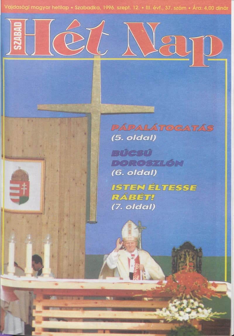 Szabad Hét Nap, 3. évf. 1996. szeptember 12. 37. sz.