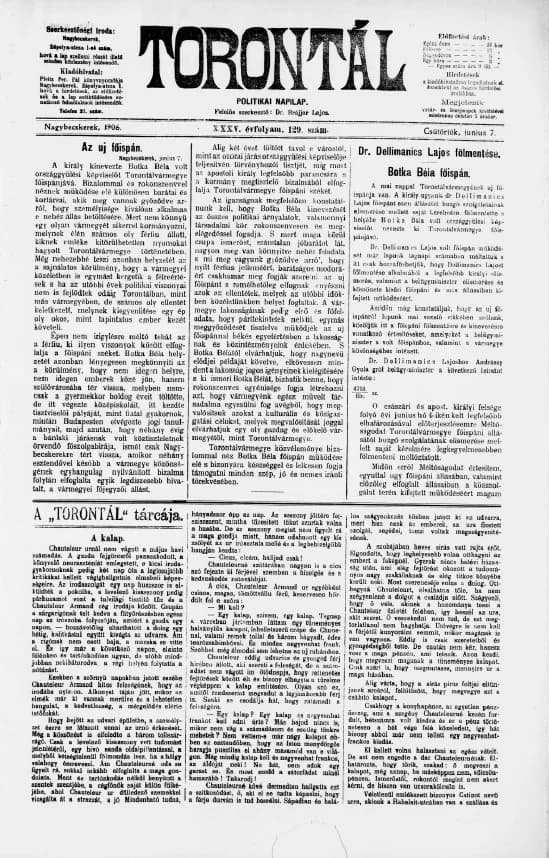 Torontál, 35. évf. 1906. június 7. 129. sz.