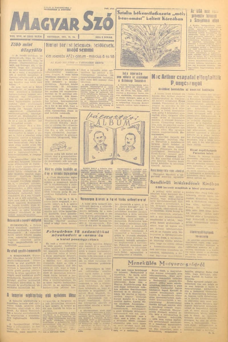 Magyar Szó, 8. évf. 1951. február 24. 46. sz. 1–4. oldal