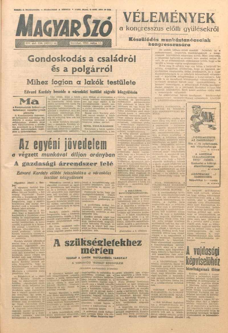 Magyar Szó, 14. évf. 1957. május 18. 134. sz. 1–10. oldal