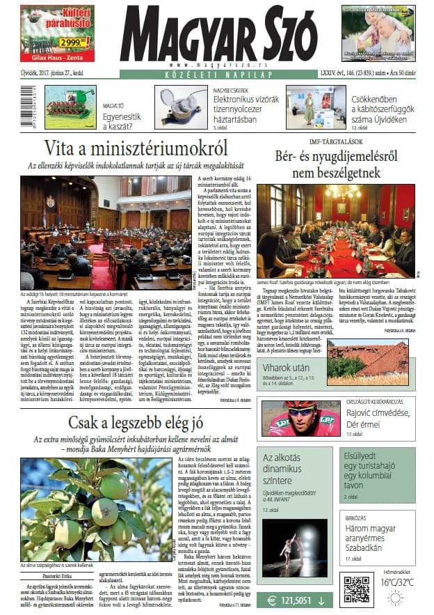 Magyar Szó, 74. évf. 2017. június 27. 146. sz. 1–20. oldal