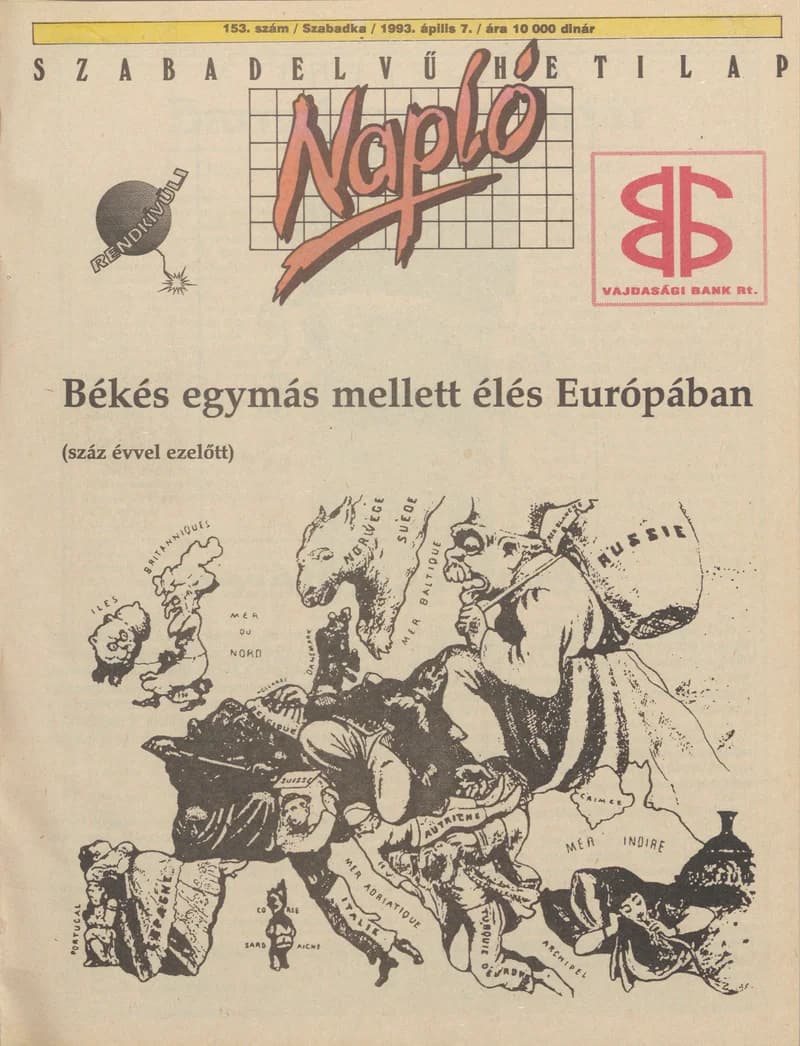 Napló - Szabadelvű hetilap, 4. évf. 1993. április 7. 153. sz.