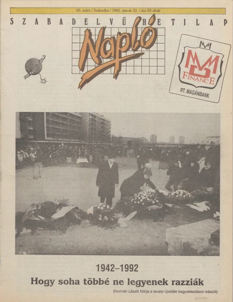 Napló - Szabadelvű hetilap, 3. évf. 1992. január 22. 90. sz.