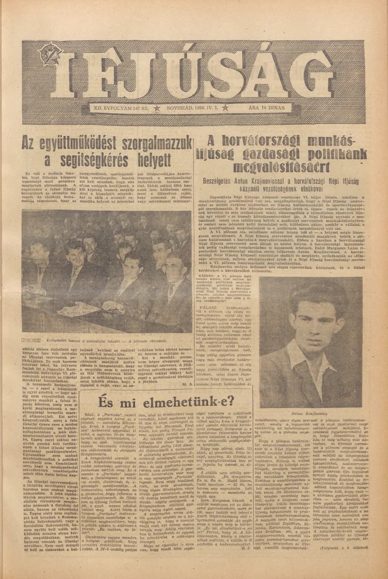 Ifjúság, 12. évf. 1956. április 7. 547. sz.