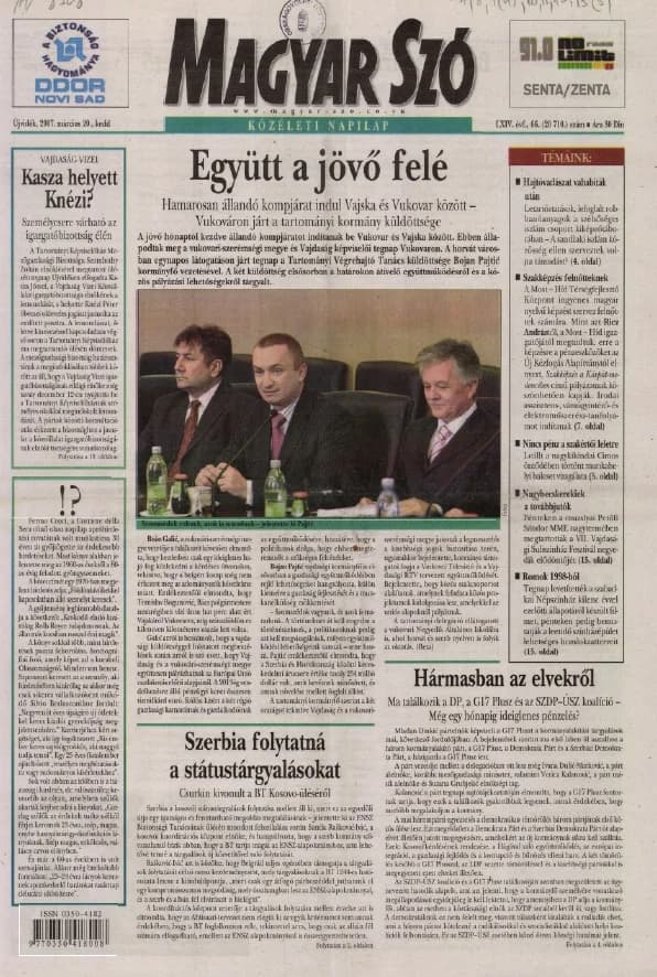 Magyar Szó, 64. évf. 2007. március 20. 66. sz. 1–20. oldal