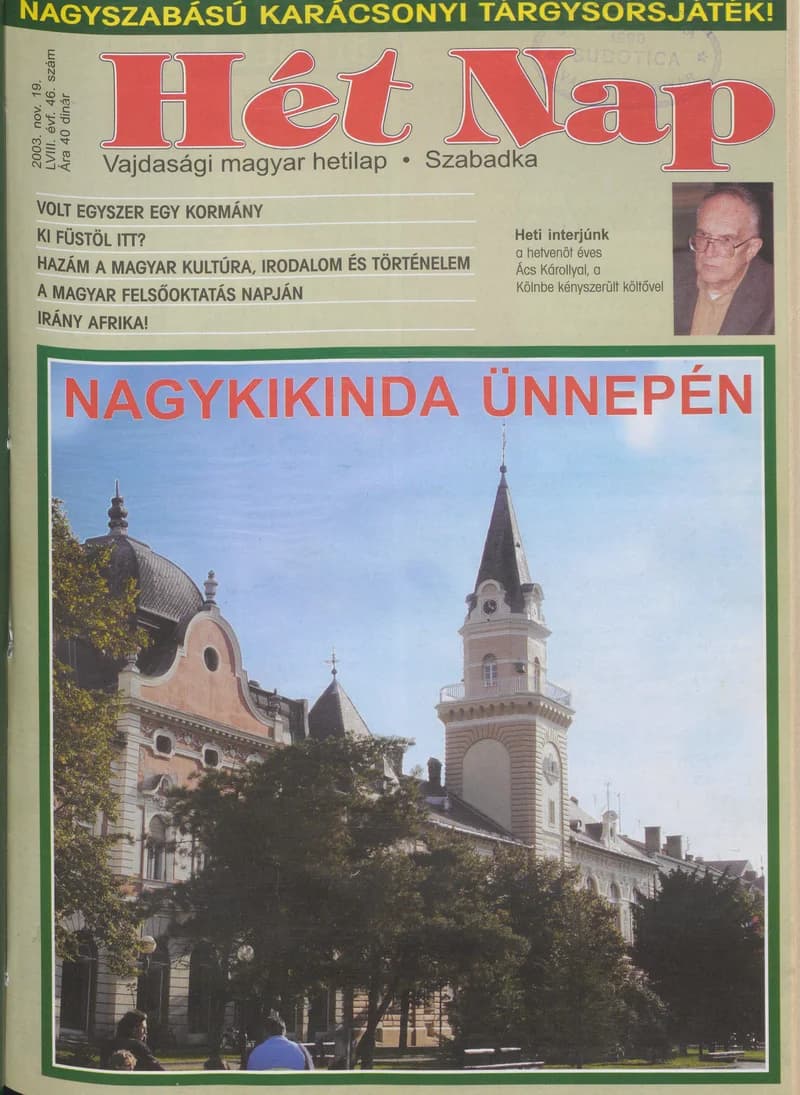 7 Nap, 58. évf. 2003. november 19. 46. sz.