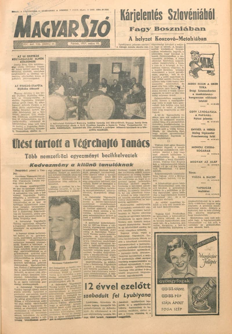 Magyar Szó, 14. évf. 1957. május 10. 126. sz. 1–10. oldal