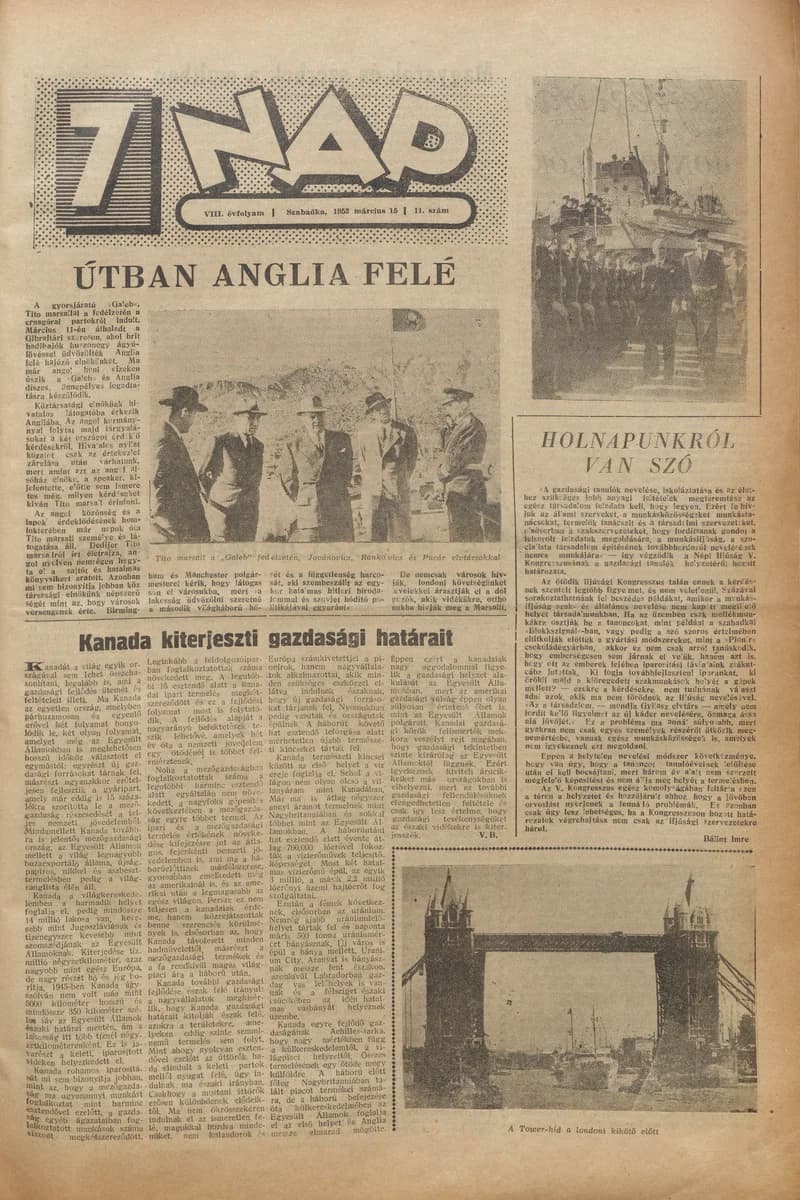7 Nap, 8. évf. 1953. március 15. 11. sz. 1–12. oldal