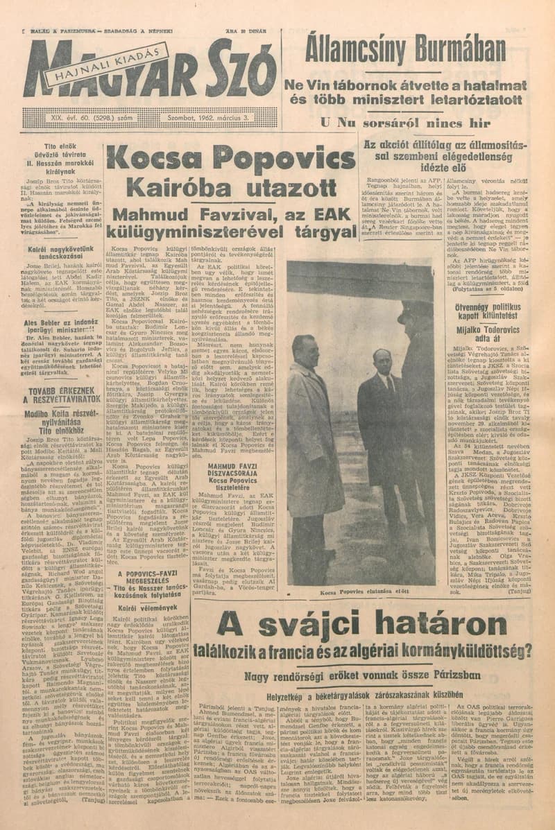 Magyar Szó, 19. évf. 1962. március 3. 60. sz. 1–12. oldal