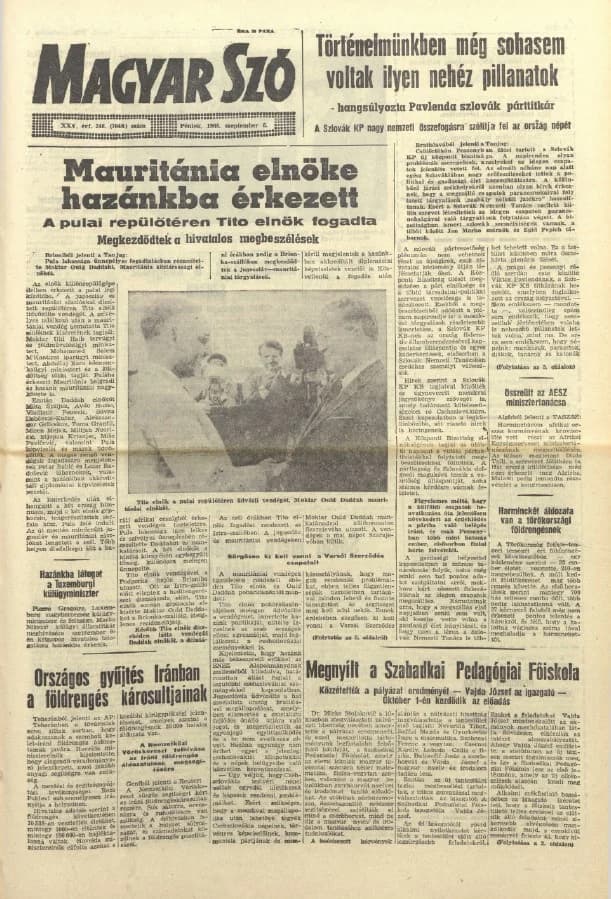 Magyar Szó, 25. évf. 1968. szeptember 6. 246. sz. 1–10. oldal